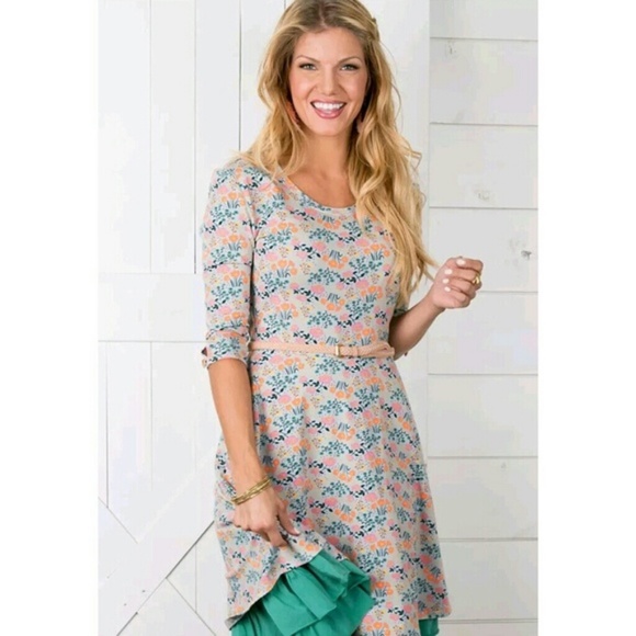 Matilda Jane Floral Dress with Green Ruffle - Picture 2 of 7